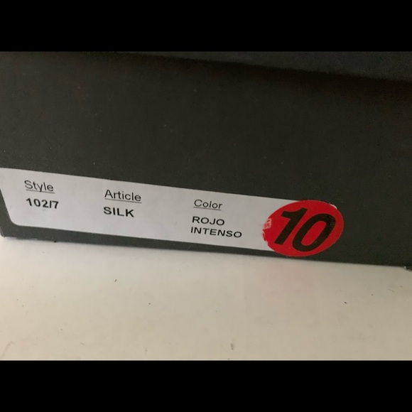 Gorgeous red silk espadrilles lightweight tie-up wedges Sandals shoes US size 10 - Picture 6 of 6